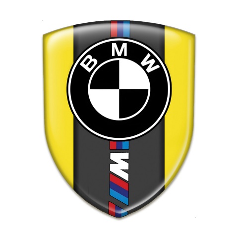 BMW Domed Emblem Yellow Base M Power Edition 