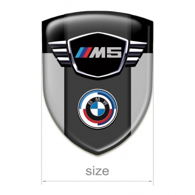 BMW M5 Silicone Emblem Grey Black Style 