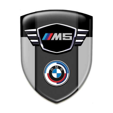 BMW M5 Silicone Emblem Grey Black Style 