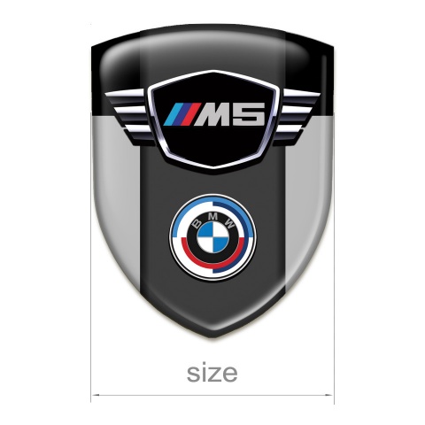 BMW M5 Silicone Emblem Grey Black Style 