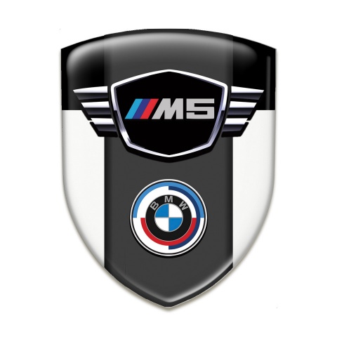 BMW M5 Resin Sticker White Black Style 