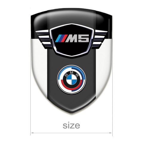 BMW M5 Resin Sticker White Black Style 