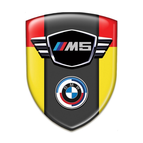 BMW M5 Emblem Exterior Yellow Red Style 