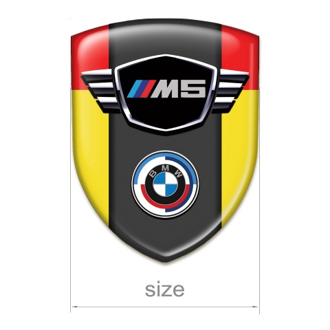 BMW M5 Emblem Exterior Yellow Red Style 