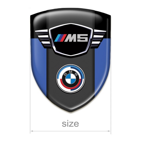 BMW M5 Emblem Interior Blue Black Style 