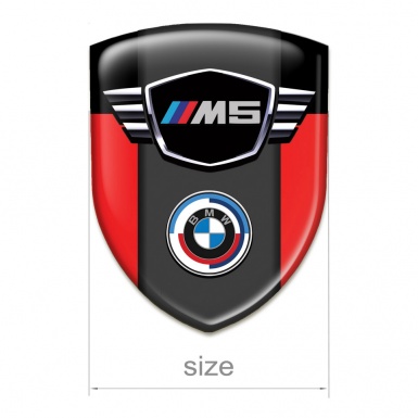 BMW M5 Tuning Emblem Red Black Design 
