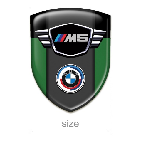 BMW M5 Car Accessories Badge Green Black Design 