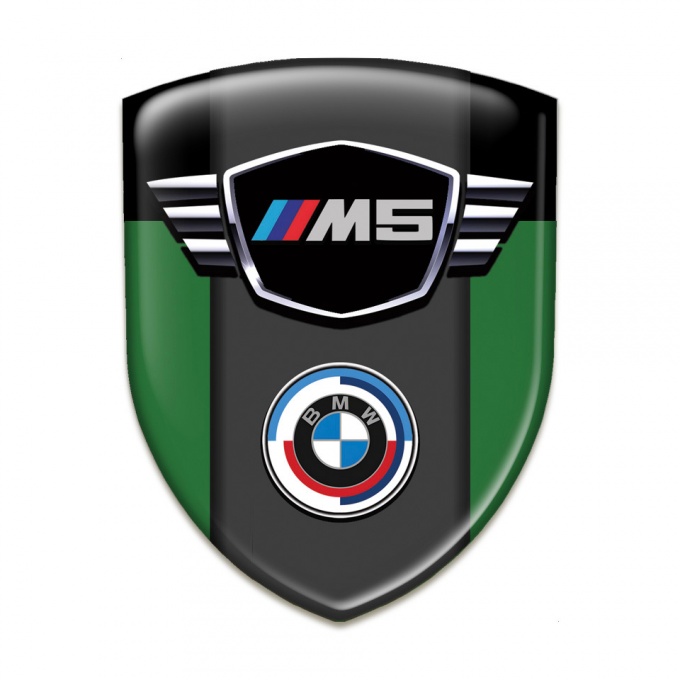 BMW M5 Car Accessories Badge Green Black Design 