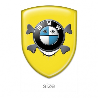 BMW Car Interior Badge Yellow Base Smile Logo 