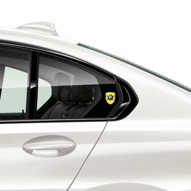 BMW Car Interior Badge Yellow Base Smile Logo 
