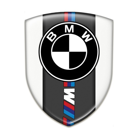 BMW M5 Silicone Car Decal Badge White Base M Power Edition 