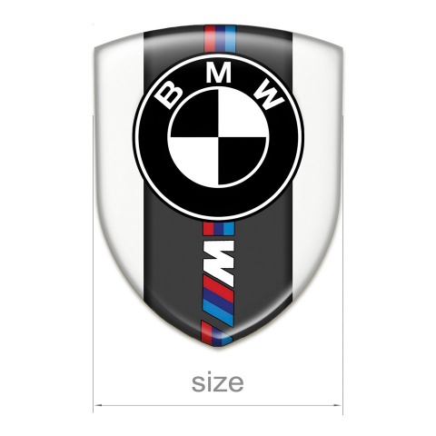 BMW M5 Silicone Car Decal Badge White Base M Power Edition 