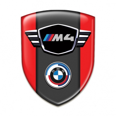 BMW M4 3D Gel Emblem Red best Design 