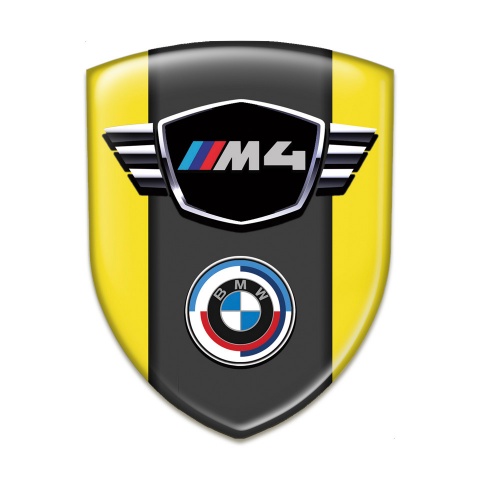 BMW M4 Emblem Interior Yellow Best Design 