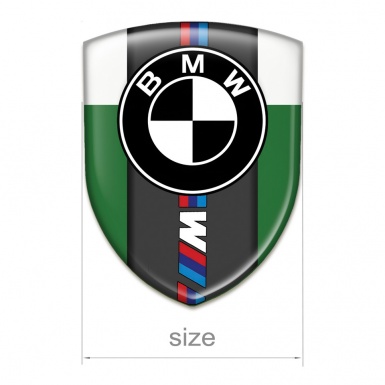 BMW Car Accessories Badge Green White Print M Power Edition 