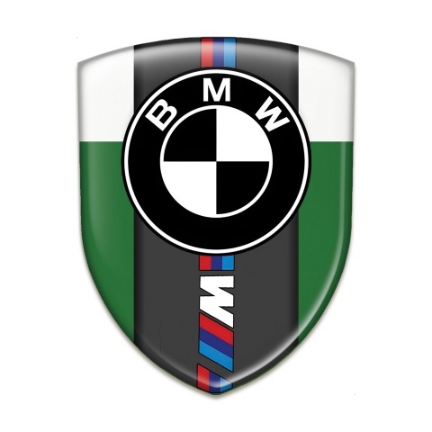BMW Car Accessories Badge Green White Print M Power Edition 