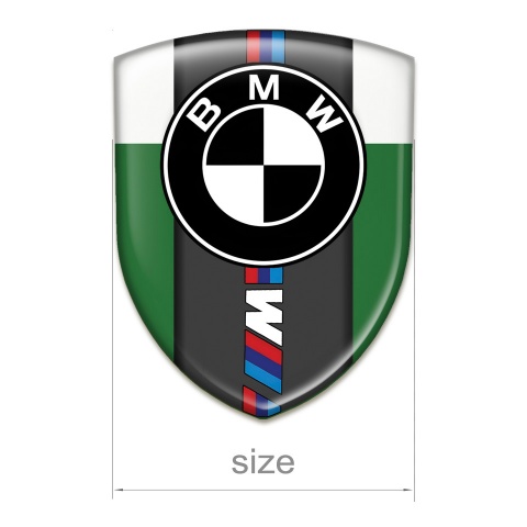 BMW Car Accessories Badge Green White Print M Power Edition 