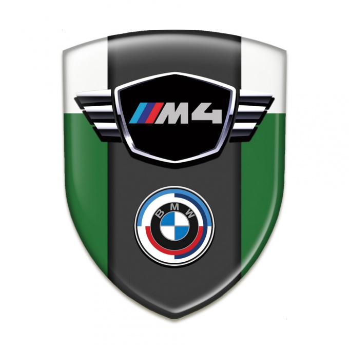 BMW M4 Car Interior Badge Green White Best Design 
