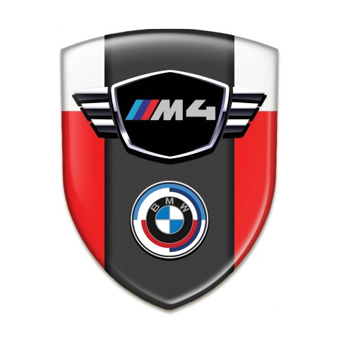 BMW M4 Silicone Car Decal Badge Re White Best Design 