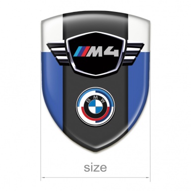 BMW M4 Auto Emblem Blue White Best Design 