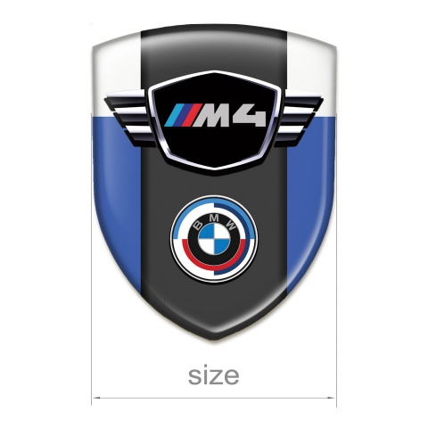 BMW M4 Auto Emblem Blue White Best Design 