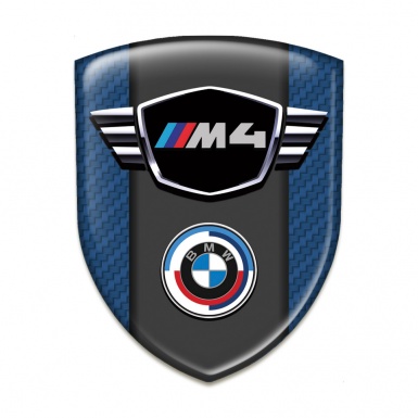 BMW M4 Self Adhesive Emblem Logo Navy Blue carbon Best Design 