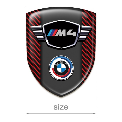 BMW M4 Tuning Emblem Red Carbon Type 