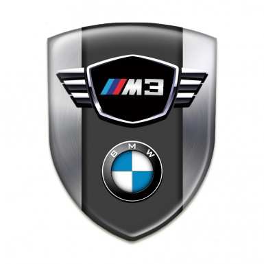 BMW M3 3D Gel Emblem Mettal base Classic Logo 