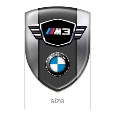 BMW M3 3D Gel Emblem Mettal base Classic Logo 