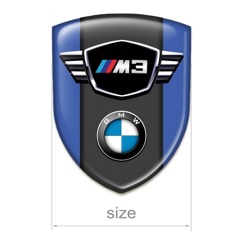 BMW M3 Car Accessories Badge Blue Pattern