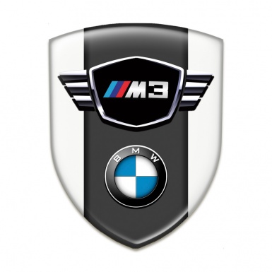BMW M3 Car Interior Badge White Print Classic logo Type 