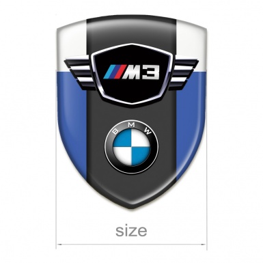 BMW M3 Silicone Shield Blue white Base Classic logo Type 