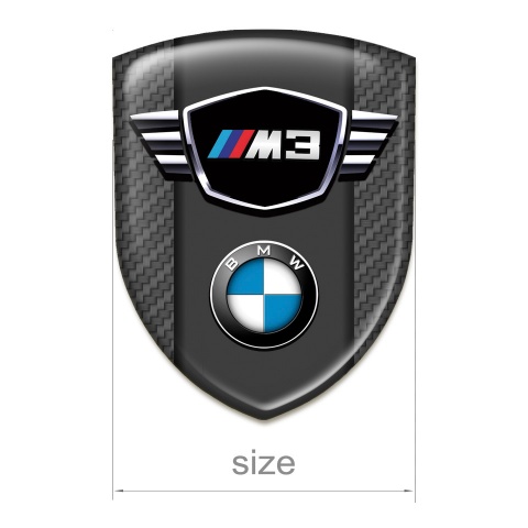 BMW M3 Silicone Emblem Carbon Type  