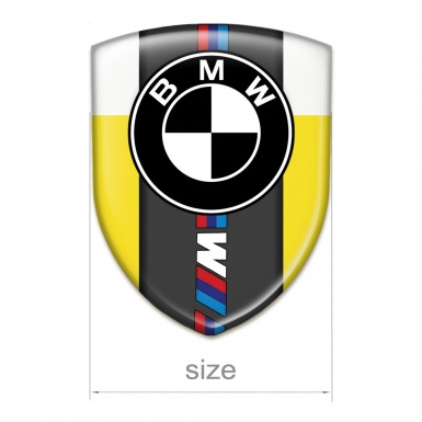 BMW Resin Sticker Yellow White Base M Power Edition 