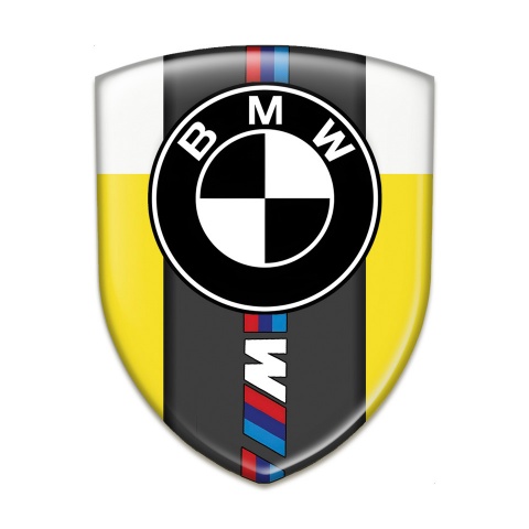 BMW Resin Sticker Yellow White Base M Power Edition 