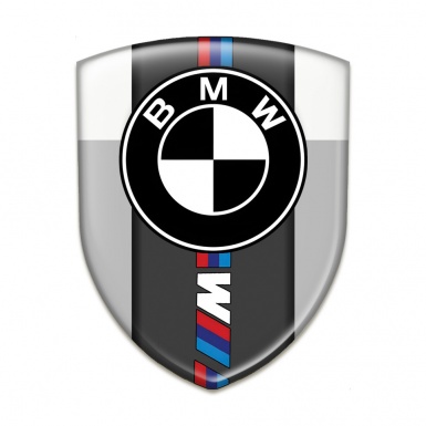 BMW Silicone Badge Grey White Base M Power Edition 