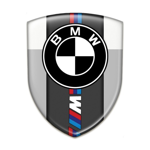 BMW Silicone Badge Grey White Base M Power Edition 