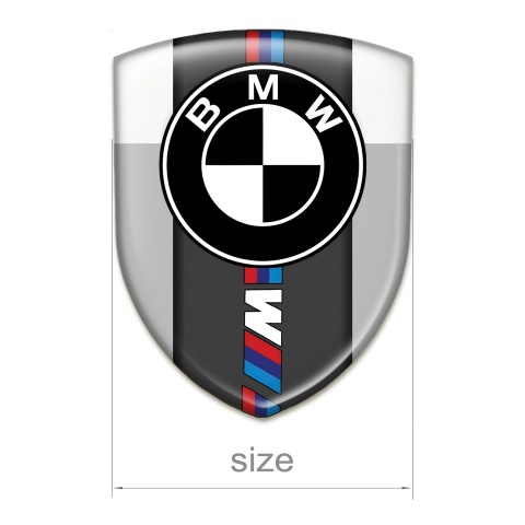 BMW Silicone Badge Grey White Base M Power Edition 