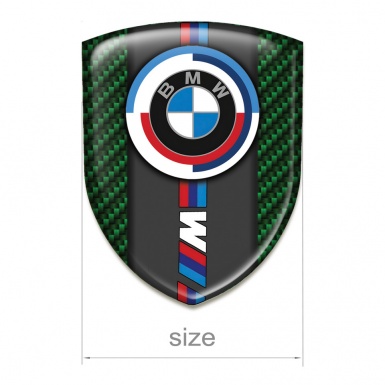 BMW Self Adhesive Emblem Logo Green Carbon M Power Style 
