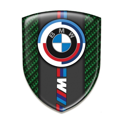 BMW Self Adhesive Emblem Logo Green Carbon M Power Style 