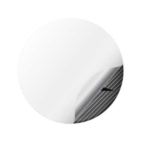 VW R Line Wheel Emblems Carbon Black