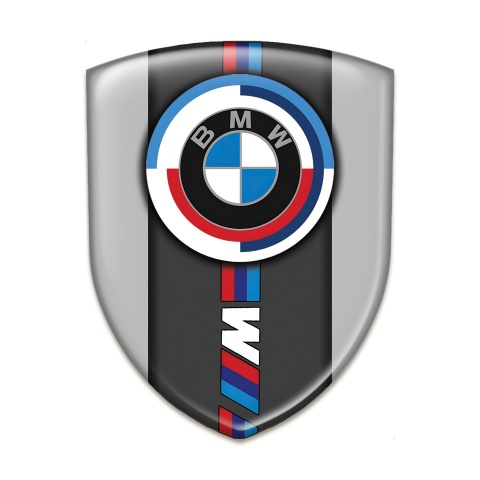BMW M Power Tuning Emblem Premium Quality Grey Edition 