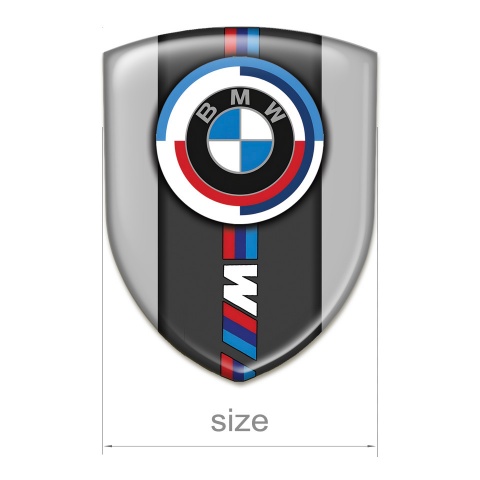 BMW M Power Tuning Emblem Premium Quality Grey Edition 
