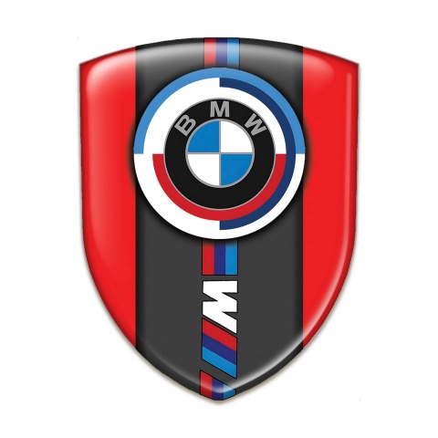 BMW M Power Car Accessories Badge Red Edition 