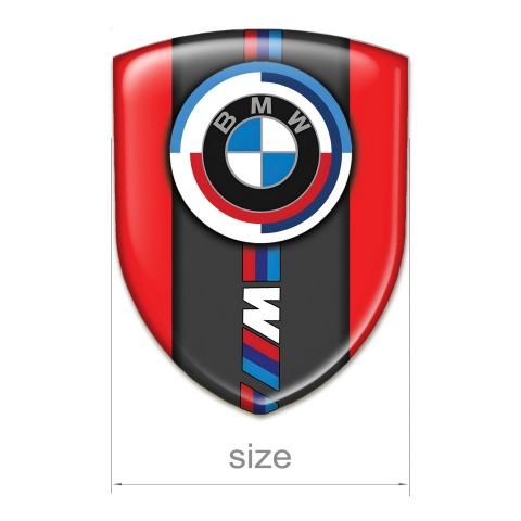 BMW M Power Car Accessories Badge Red Edition 