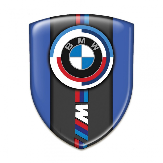 BMW M Power Self Adhesive Car logo Emblem Blue Edition 
