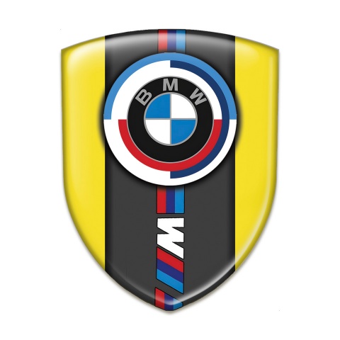 BMW M Power Car Interior Badge Yellow Edition 
