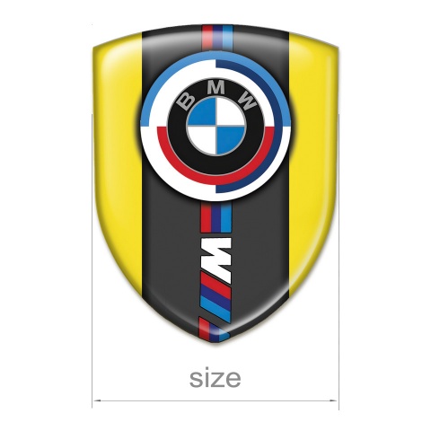 BMW M Power Car Interior Badge Yellow Edition 