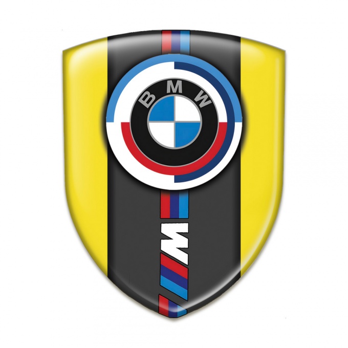 BMW M Power Car Interior Badge Yellow Edition 