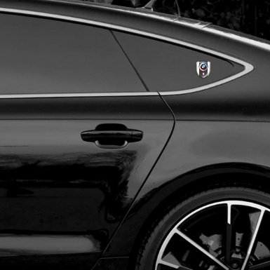 BMW M Power Silicone Car Decal Badge White Edition 